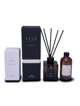 SEVA HOME - White Tea Reed Diffuser & Refill Set - 250 ml - Long-Lasting Scent