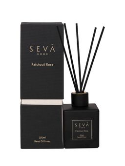 SEVA HOME - Signature Reed Diffuser - Patchouli Rose - 250 ml - Long-Lasting Scent