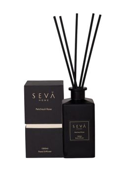 SEVA HOME - Signature Reed Diffuser - Patchouli Rose - 1000 ml - Long-Lasting Scent