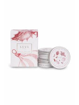 SEVA HOME - Travel Candle Trio-Set Of 3 Ornament-Print Tin Candles15-Hour Burn Time