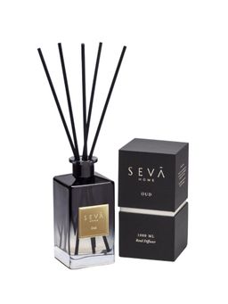 SEVA HOME - Signature Reed Diffuser - Oud - 1000 ml - Long-Lasting Scent