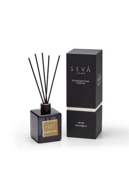 SEVA HOME - Signature Reed Diffuser - Summertime Cedar - 500 ml - Long-Lasting Scent