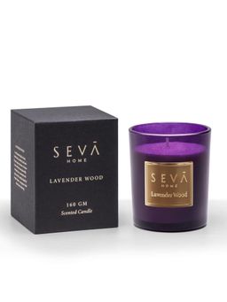 SEVA HOME - Purple Signature Scented Candle - Lavender Wood