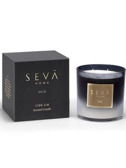SEVA HOME - Black Signature Scented Candle - Oud