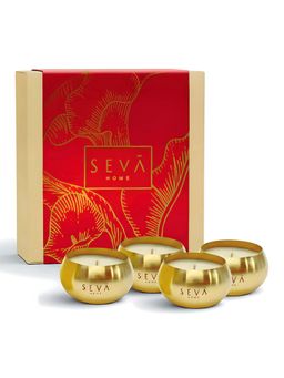 SEVA HOME - Gold The Keepsake Heirloom Scented Candles - Gift Set (Pack of 4)