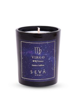 SEVA HOME - Virgo Zodiac Candle Soy Wax Candle Hand-Poured Candle Champa & Zafran Fragrance