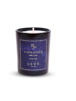 SEVA HOME - Capricorn Zodiac Candle Soy Wax Candle Hand-Poured Candle Kasturi Ghee & Kesar Fragrance