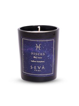 SEVA HOME - Pisces Zodiac Candle Soy Wax Candle Hand-Poured Candle Kesar & Rajnigandha Fragrance