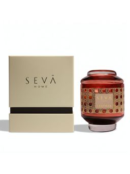 SEVA HOME - Sacred Spaces Leather Fragrance Candle Luxury Scented Candle