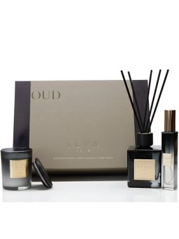 SEVA HOME - Oud Gifting Set Luxury Scented Candle Gift Natural (Pack of 3)