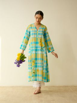 Rustorange - Multi-Color Floral Regular Kurta