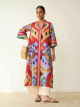 Rustorange - Multi-Color Tie & Dye Regular Kurta