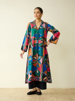 Rustorange - Multi-Color Colorblock Regular Kurta