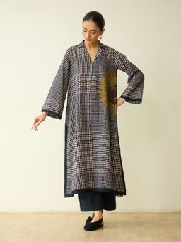Rustorange - Black Printed Regular Kurta