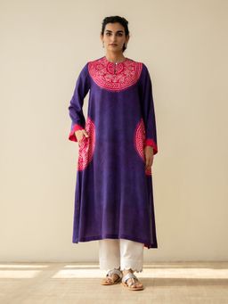 Rustorange - Purple Embellished/Sequined Regular Kurta