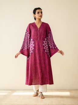 Rustorange - Red Printed Regular Kurta