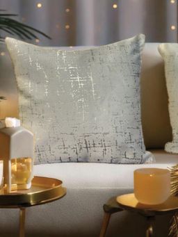 Urban Space - Silver Decorative Gold Foil Cushion Covers (Pack Of 2)