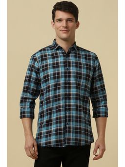 Allen Solly - Men Blue Checks Full Sleeves Casual Shirt