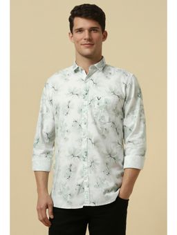 Allen Solly - Men White Printed Full Sleeves Casual Shirt
