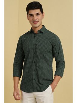 Allen Solly - Men Green Checks Full Sleeves Casual Shirt