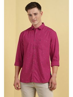 Allen Solly - Men Pink Printed Full Sleeves Casual Shirt