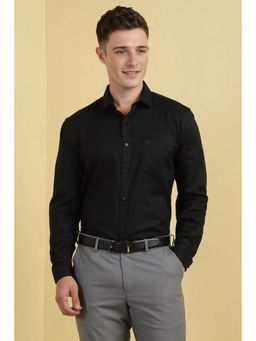 Allen Solly - Men Black Textured Full Sleeves Formal Shirt