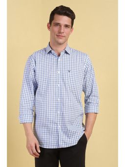 Allen Solly - Men Blue Checks Full Sleeves Casual Shirt
