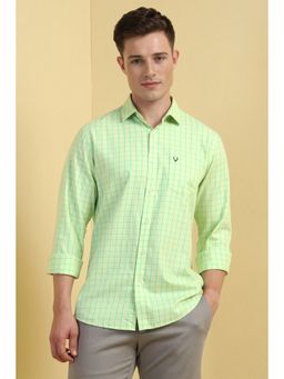 Allen Solly - Men Green Checks Full Sleeves Casual Shirt