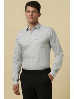 Allen Solly - Men Grey Printed Full Sleeves Formal Shirt