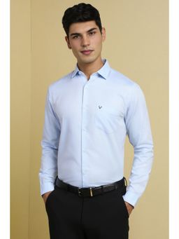Allen Solly - Men Blue Textured Full Sleeves Formal Shirt