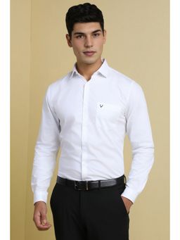 Allen Solly - Men White Textured Full Sleeves Formal Shirt