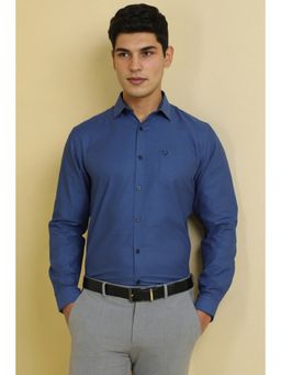 Allen Solly - Men Blue Printed Full Sleeves Formal Shirt