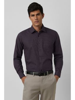 Van Heusen - Men Purple Checks Full Sleeves Formal Shirt