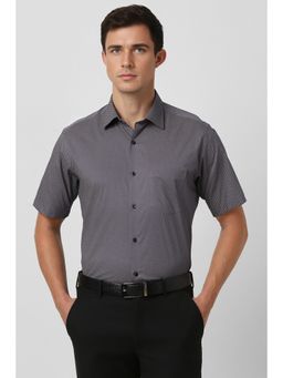 Van Heusen - Men Grey Printed Half Sleeves Formal Shirt