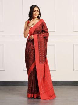Aditri - Handloom Ikat On Gas Mercerised Cotton Saree with Without Blouse