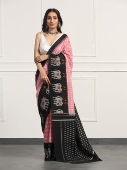 Aditri - Handloom Ikat On Gas Mercerised Cotton Saree without Blouse