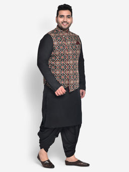 KISAH PLUS - Cotton Blend Multi Kurta Jacket (Set of 3)