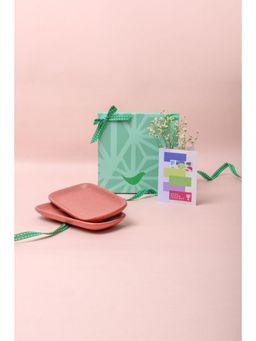 Freedom Tree - Studio Naturals Handcrafted Rust Ceramic Rectangle Palette - Pack of 2