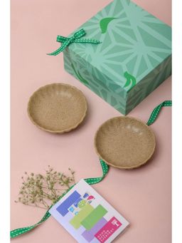 Freedom Tree - Studio Naturals Handcrafted Green Ceramic Trinket Dish - Pack of 2