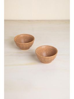 Freedom Tree - Studio Naturals Handcrafted Camel Brown Ceramic Mixer Bowl - Pack of 2