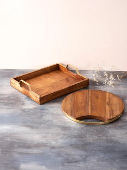 Nestroots - Teak Wood Serving Platter & Tray