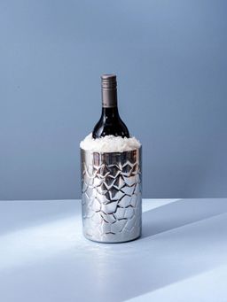 Nestroots - Stylish Silver Hammered Bar Wine cooler/chiller Double walled