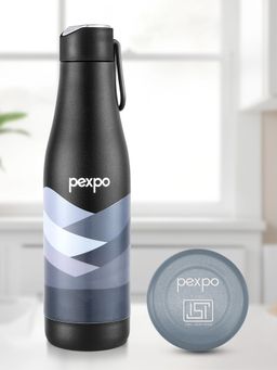 Pexpo - Infinity Knight Black - Wave Stainless Steel Insulated Hot & Cold Flask - 750ml