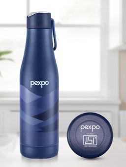 Pexpo - Infinity Denim Blue - Wave Stainless Steel Insulated Hot & Cold Flask - 750ml