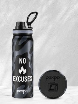 Pexpo - Austin Knight Black-No Excuses Stainless Steel Insulated Hot & Cold Flask - 740ml