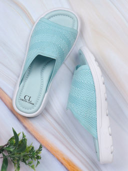 Carlton London - Woven Blue Sliders