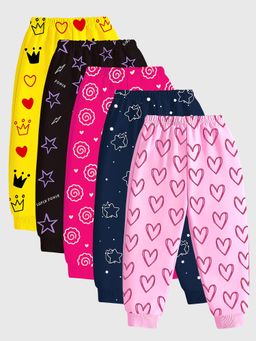 Kuchipoo - Regular Fit Baby Girls Pyjamas (Pack of 5)