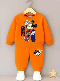 Kuchipoo - Disney Boys Full Sleeve Sweatshirt and Jogger - Orange