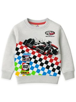 Kuchipoo - Boys Regular Fit Winterwear Sweatshirt - Grey