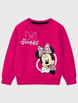 Kuchipoo - Girls Regular Fit Winterwear Sweatshirt - Pink